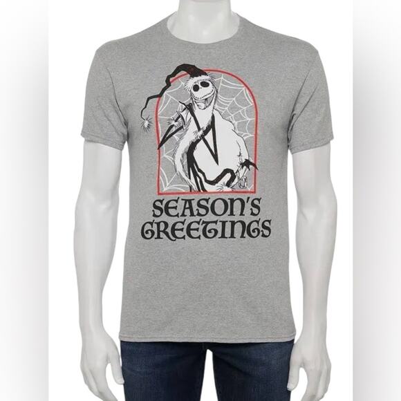 DISNEY Nightmare Before Christmas Jack Skellington Seasons Greetings T-Shirt XXL - Picture 1 of 6
